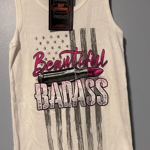 Beautiful Badass White Tank Top